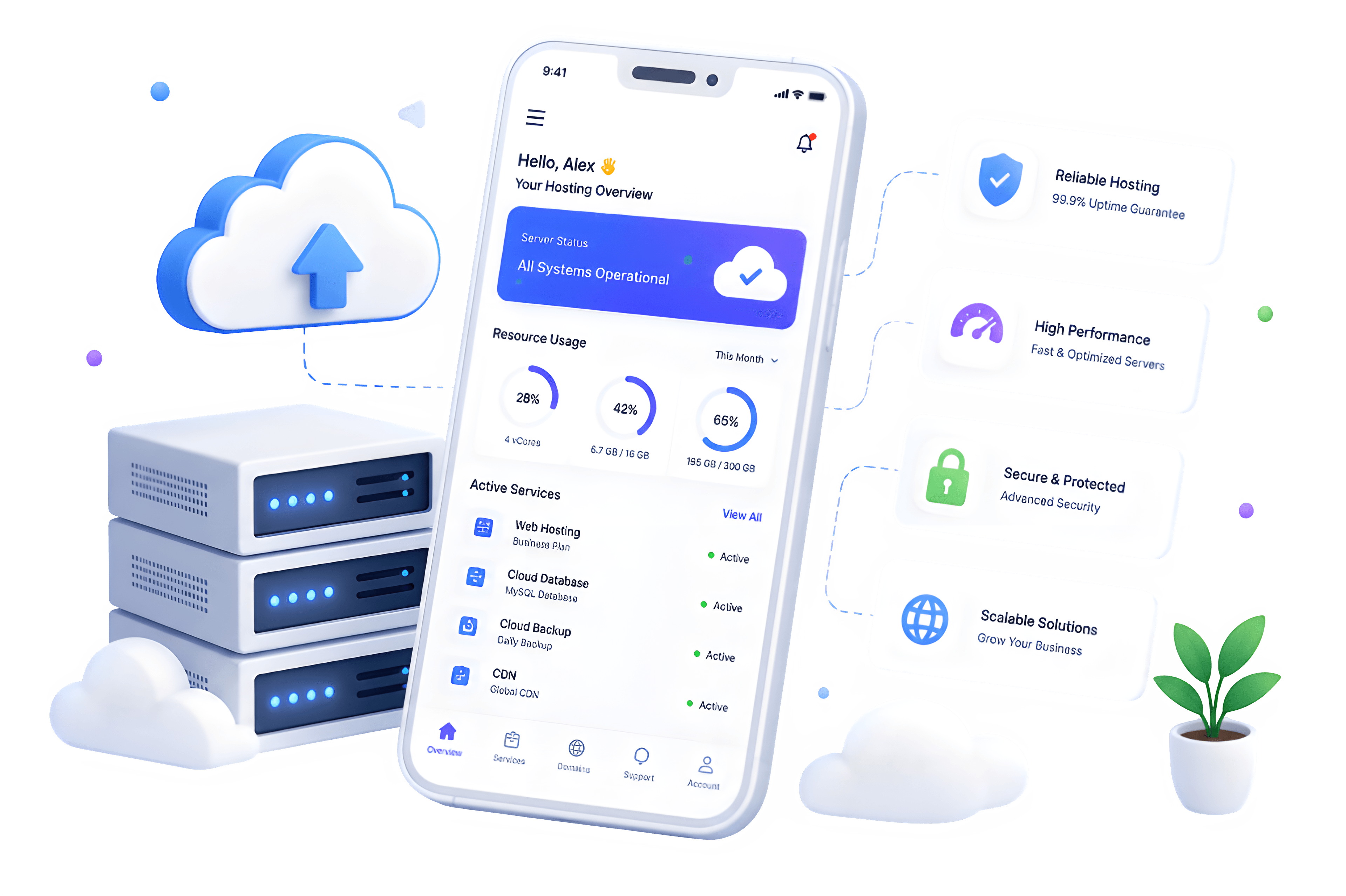 Hosting and cloud service banner